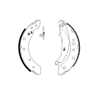 BOSCH 0 986 487 672 Jeu de mâchoires de frein pour