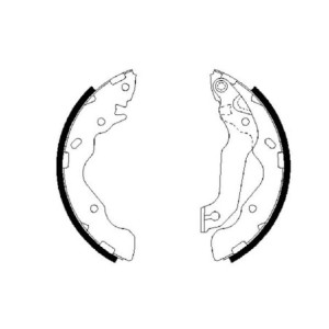 BOSCH 0 986 487 673 Brake Shoe Set for