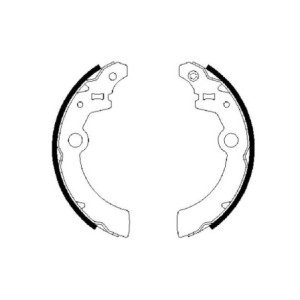 BOSCH 0 986 487 676 Brake Shoe Set for