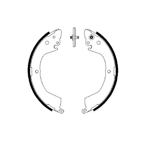 BOSCH 0 986 487 684 Brake Shoe Set Rear for