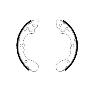 BOSCH 0 986 487 687 Brake Shoe Set Rear for