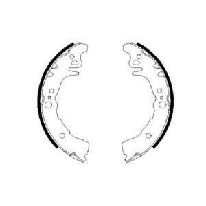 BOSCH 0 986 487 689 Brake Shoe Set for