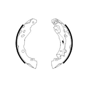 BOSCH 0 986 487 690 Brake Shoe Set for