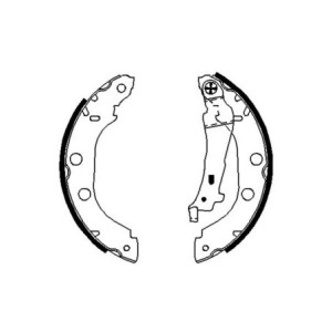 BOSCH 0 986 487 699 Brake Shoe Set for