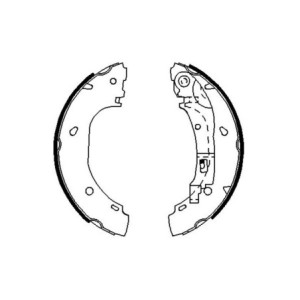 BOSCH 0 986 487 701 Jeu de mâchoires de frein pour