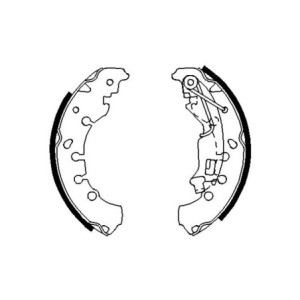 BOSCH 0 986 487 702 Brake Shoe Set for