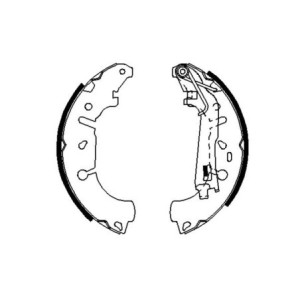 BOSCH 0 986 487 703 Brake Shoe Set for