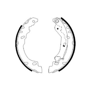 BOSCH 0 986 487 704 Brake Shoe Set for