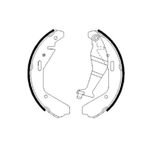 BOSCH 0 986 487 707 Brake Shoe Set for