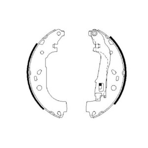 BOSCH 0 986 487 717 Zestaw szczęk hamulcowych dla