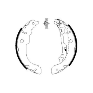 BOSCH 0 986 487 721 Brake Shoe Set for