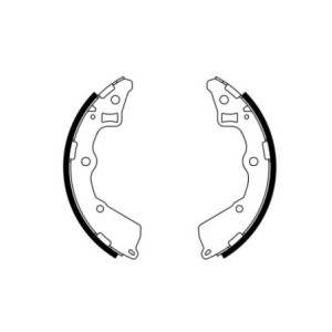 BOSCH 0 986 487 757 Brake Shoe Set for