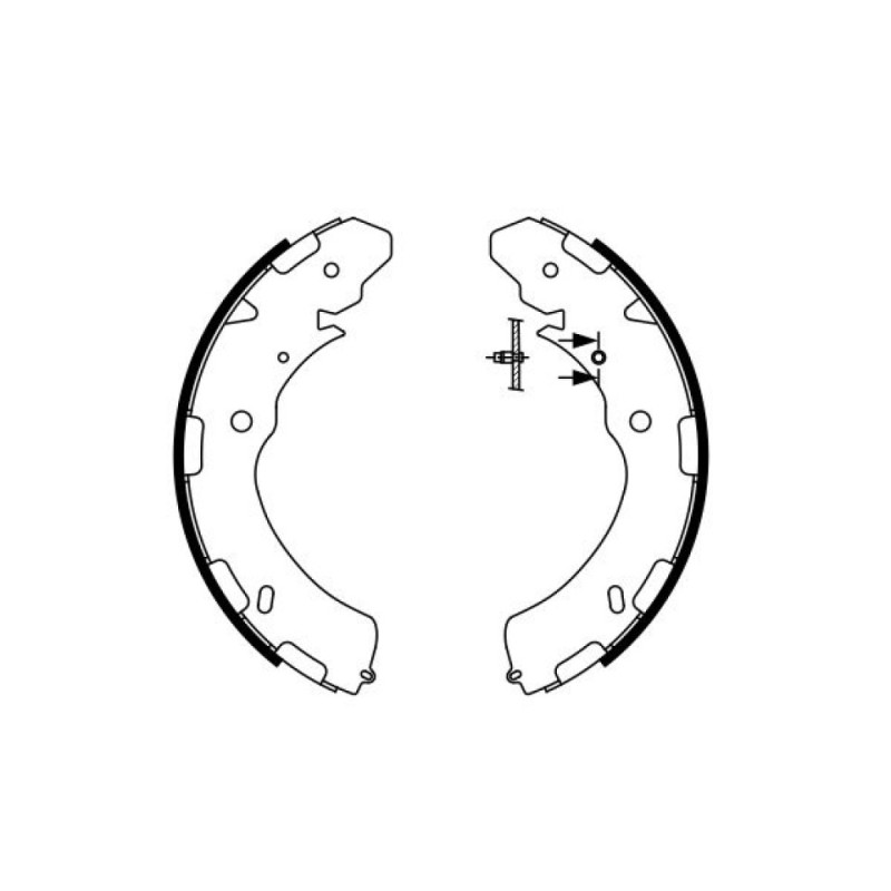 BOSCH 0 986 487 758 Brake Shoe Set for