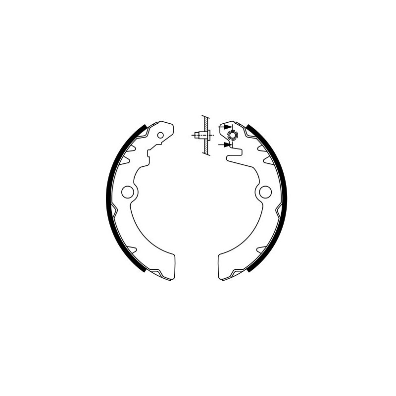 BOSCH 0 986 487 760 Brake Shoe Set for