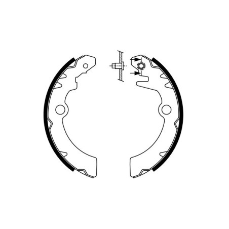 BOSCH 0 986 487 760 Kit ganasce freno per