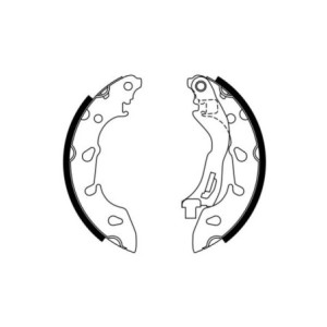 BOSCH 0 986 487 772 Brake Shoe Set for