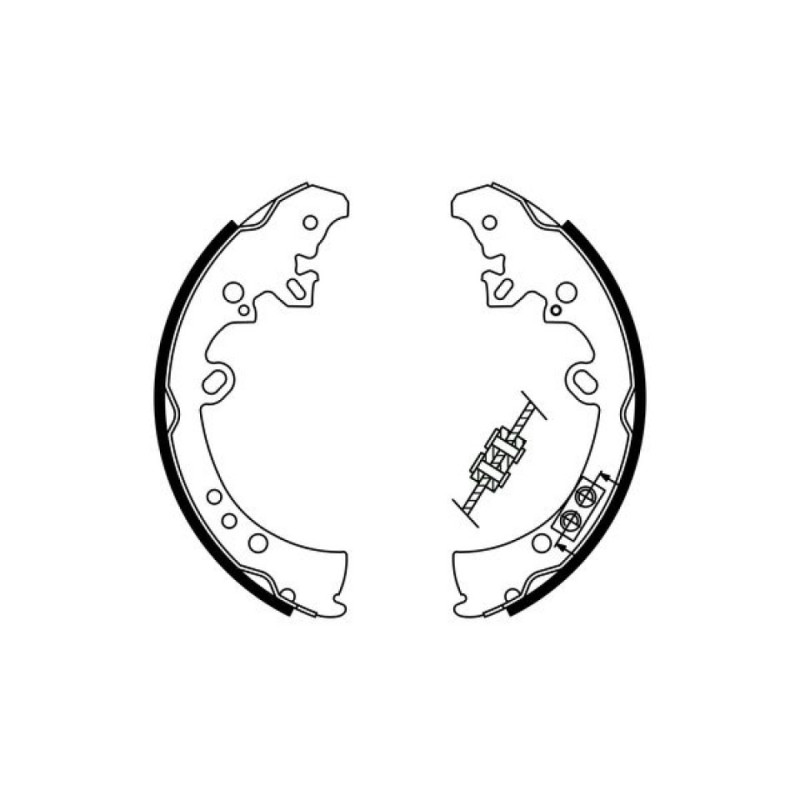 BOSCH 0 986 487 787 Brake Shoe Set for
