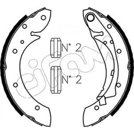 CIFAM 153-023 Bremsbackensatz für