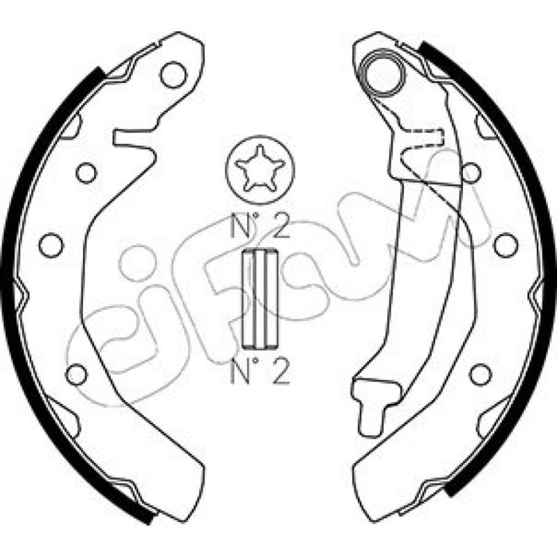 CIFAM 153-046 Kit ganasce freno per