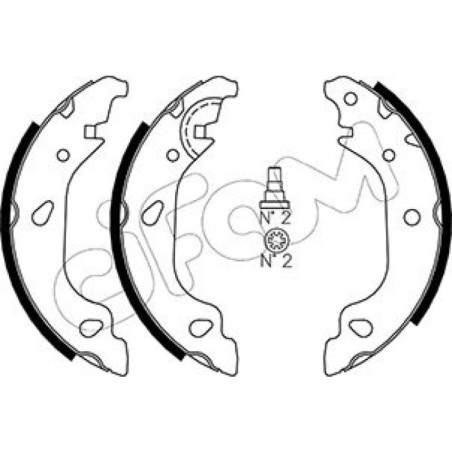 CIFAM 153-080 Brake Shoe Set Rear for