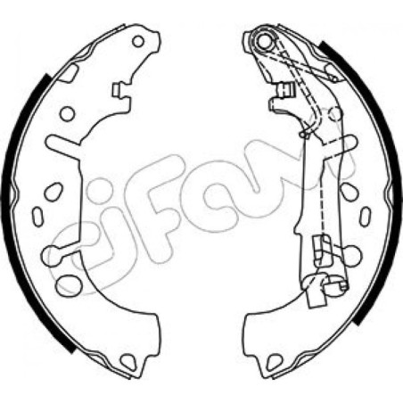 CIFAM 153-093 Brake Shoe Set Rear for
