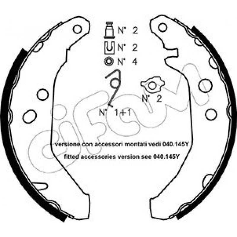 CIFAM 153-117K Brake Shoe Set for