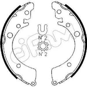 CIFAM 153-149 Brake Shoe Set for