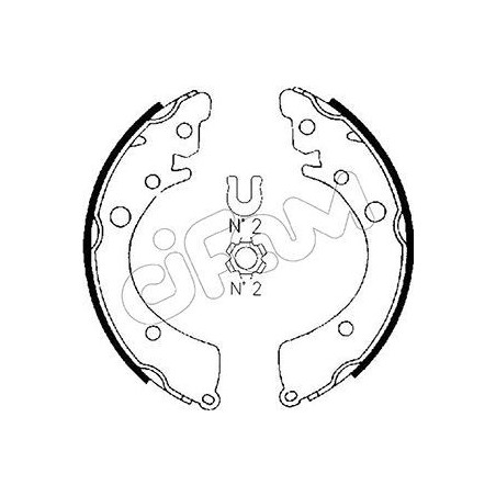 CIFAM 153-149 Bremsbackensatz für