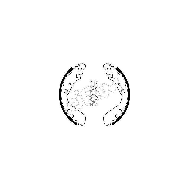 CIFAM 153-158 Bremsbackensatz für