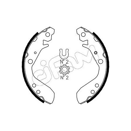 CIFAM 153-158 Bremsbackensatz für