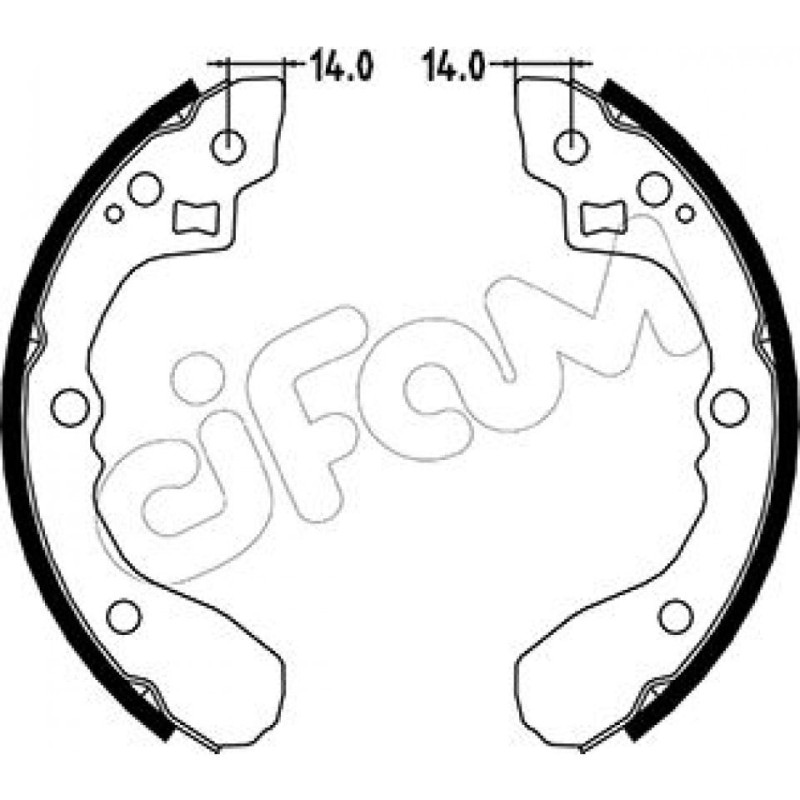 CIFAM 153-217 Sada brzdových čelistí pro