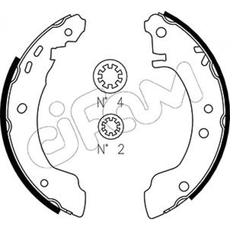 CIFAM 153-283 Brake Shoe Set for