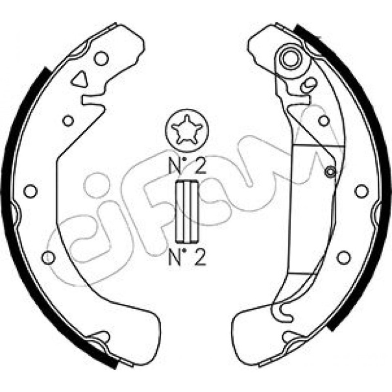 CIFAM 153-311 Brake Shoe Set for