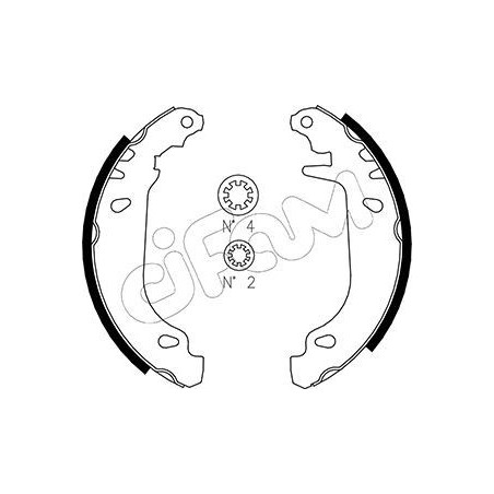 CIFAM 153-345 Brake Shoe Set Rear for