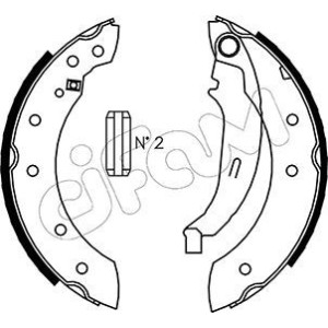 CIFAM 153-350 Sada brzdových čelistí pro