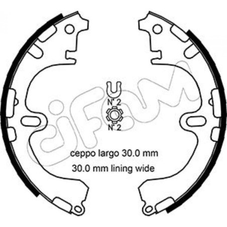 CIFAM 153-433 Brake Shoe Set Rear for