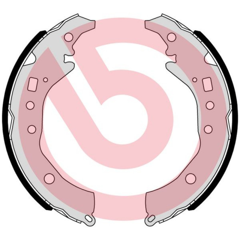 BREMBO S 83 571 Bremsbackensatz Hinten für Corolla Yaris Trezia Verso S