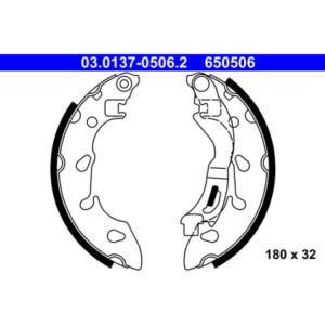 ATE 03.0137-0506.2 Brake Shoe Set Rear for 500 Panda Ka