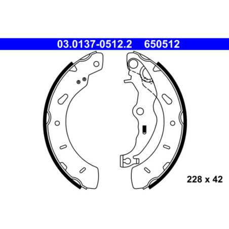 ATE 03.0137-0512.2 Juego de zapatas de frenos trasero para Focus B-Max Transit Puma