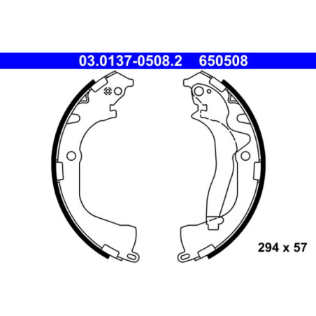 ATE 03.0137-0508.2 Zestaw szczęk hamulcowych tył dla VW Amarok
