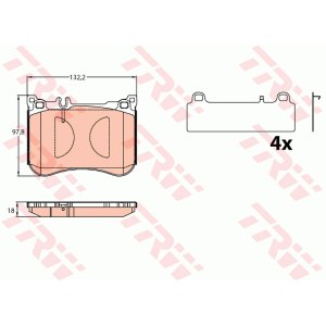 Pastiglie freno Anteriore per Mercedes Classe S W222 C217 A217 SL R231 TRW GDB2144