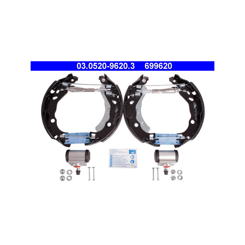 ATE 03.0520-9620.3 Jeu de mâchoires de frein arrière pour DS C3 DS3 C4 Cactus