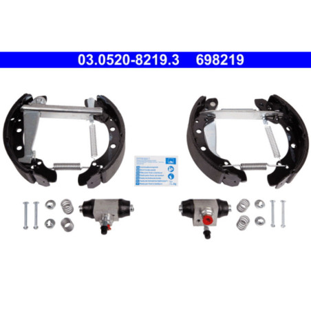 ATE 03.0520-8219.3 Kit ganasce freno posteriore per Fabia Ibiza Polo Cordoba Up! E-Citigo load Mii