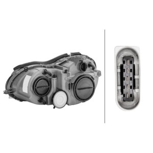 Faro Fanale Anteriore Destra Mercedes CLK W209 C209 A209 (2002-2005) HELLA 1DB 007 988-201