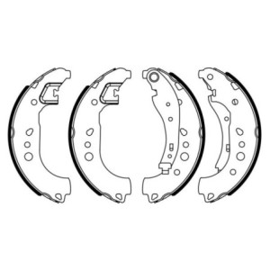 BOSCH 0 986 487 949 Juego de zapatas de frenos para