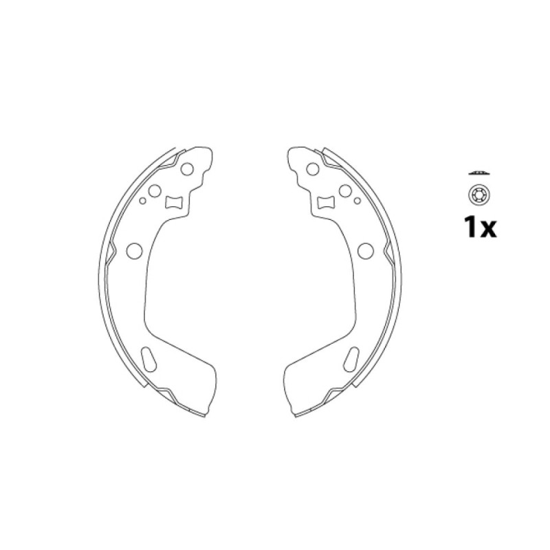 TRW GS8818 Kit ganasce freno per