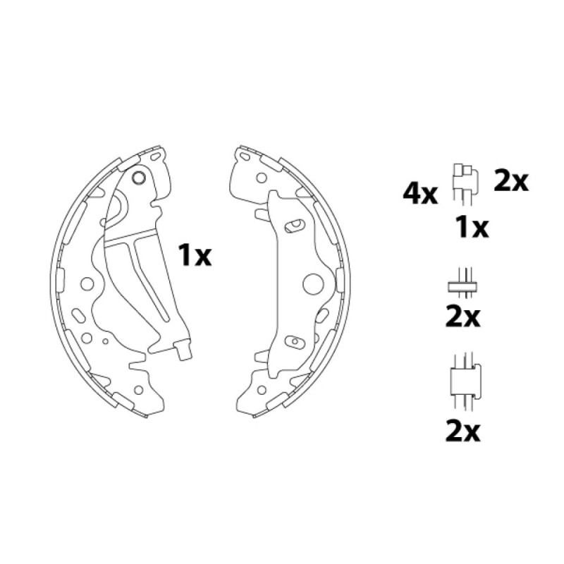 TRW GS8820 Brake Shoe Set Rear for