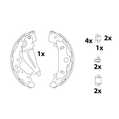 TRW GS8820 Bremsbackensatz für