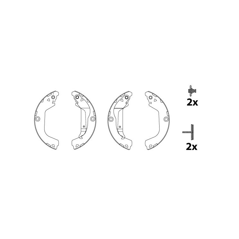 TRW GS8828 Brake Shoe Set Rear for