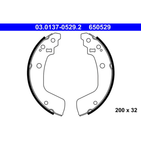 ATE 03.0137-0529.2 Bremsbackensatz Hinten für Suzuki Swift